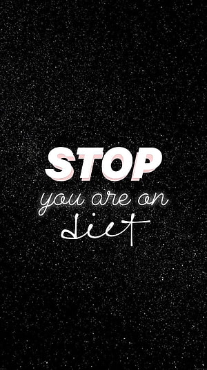 Inspirational Weight Loss Quote on Black Starry Background HD phone wallpaper