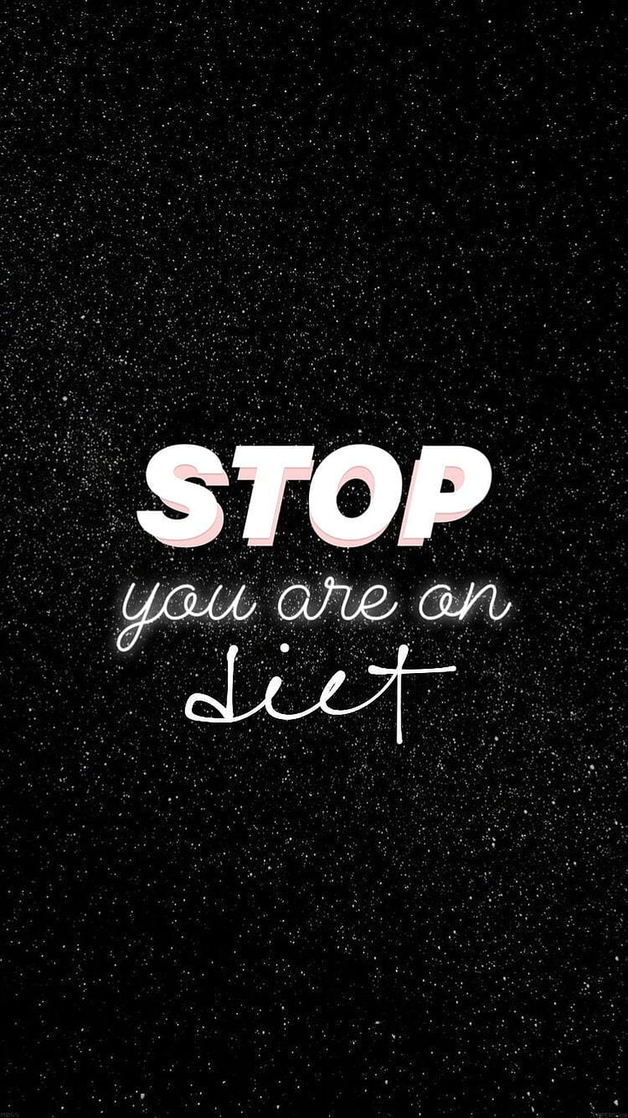 Inspirational Weight Loss Quote on Black Starry Background HD phone wallpaper