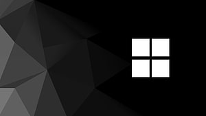 Windows 11 Minimalist Dark Geometric Low Poly Desktop Background HD wallpaper