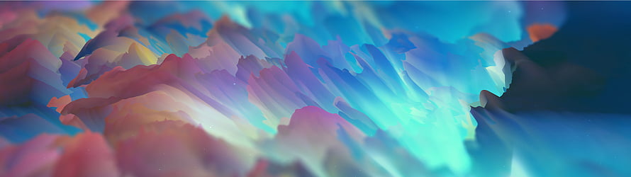 Engine Abstract Digital Art with Iridescent Mountainous Terrain and Vibrant Color Gradients HD wallpaper