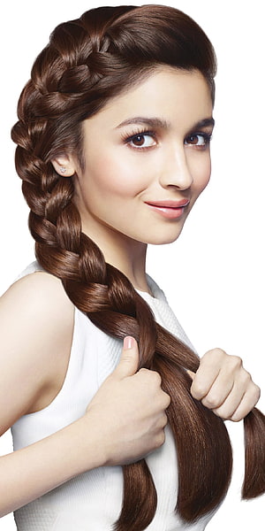 Alia Bhatt Elegant Braided Hairstyle Portrait in White Dress HD phone wallpaper