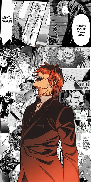 Light Yagami Death Note Anime Character Artwork HD phone wallpaper