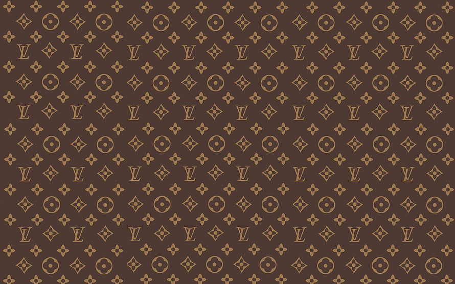 Louis Vuitton Monogram Pattern Brown and Tan Luxury Brand Design HD wallpaper