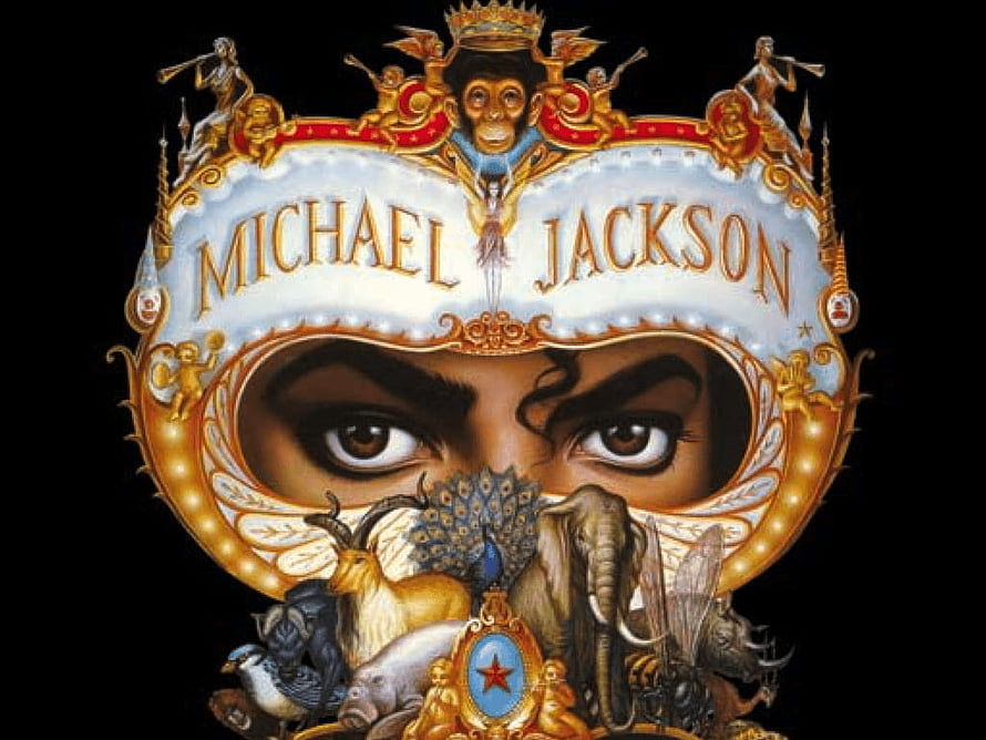 Michael Jackson Dangerous Album Cover Artwork with Ornate Crown and Animal Motifs HD wallpaper