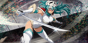 Neliel Tu Oderschvank Wielding Zanpakuto in Bleach Anime Action Scene HD wallpaper