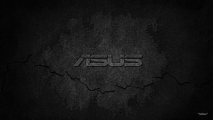 ASUS TUF Gaming Logo on Dark Cracked Concrete Texture HD wallpaper