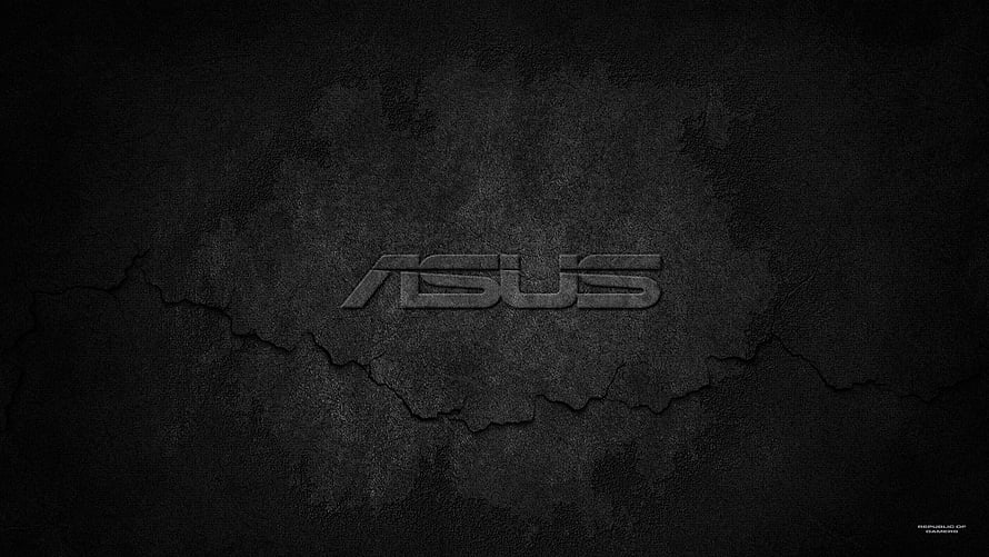 ASUS TUF Gaming Logo on Dark Cracked Concrete Texture HD wallpaper