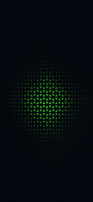 Minimalist Green Triangle Pattern on Dark Background HD phone wallpaper