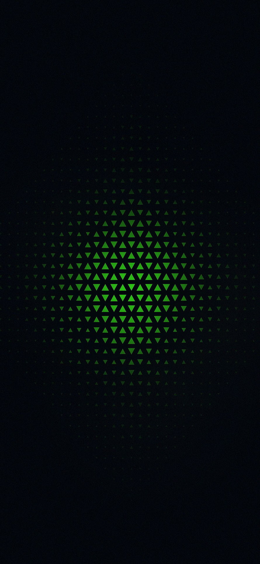 Minimalist Green Triangle Pattern on Dark Background HD phone wallpaper