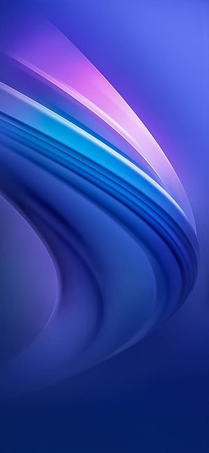 Abstract Flowing Ribbons in Blue and Purple Gradient with Soft Pink Highlights HD phone wallpaper