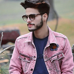 Stylish Man in Pink Denim Jacket and Sunglasses, Simple Boy Pic Dp, stylish boy dp HD phone wallpaper