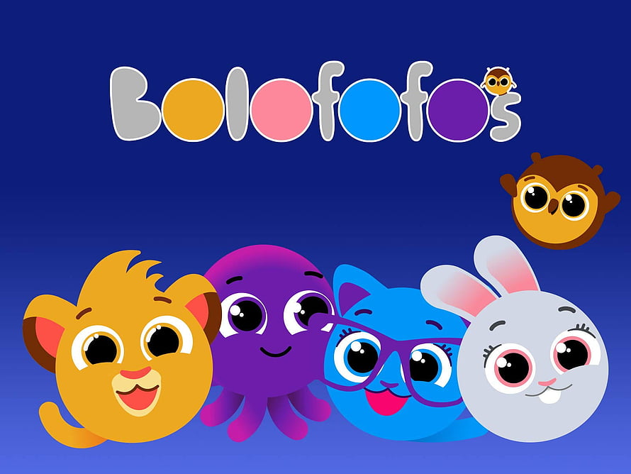 Bolofofos Cartoon Characters Group Portrait on Blue Background HD wallpaper