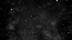 Dark Smoke and Glowing Fire Particles Overlay Background HD wallpaper