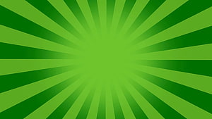 Vibrant Green Radial Burst Pattern with Alternating Rays and Central Glow HD wallpaper