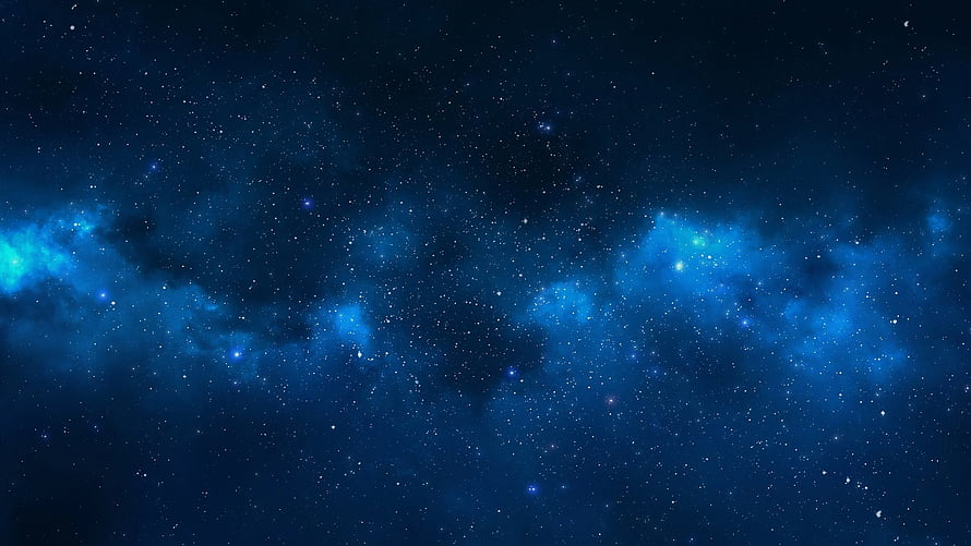 Deep Space Nebula and Star Field in Vibrant Blue Tones HD wallpaper