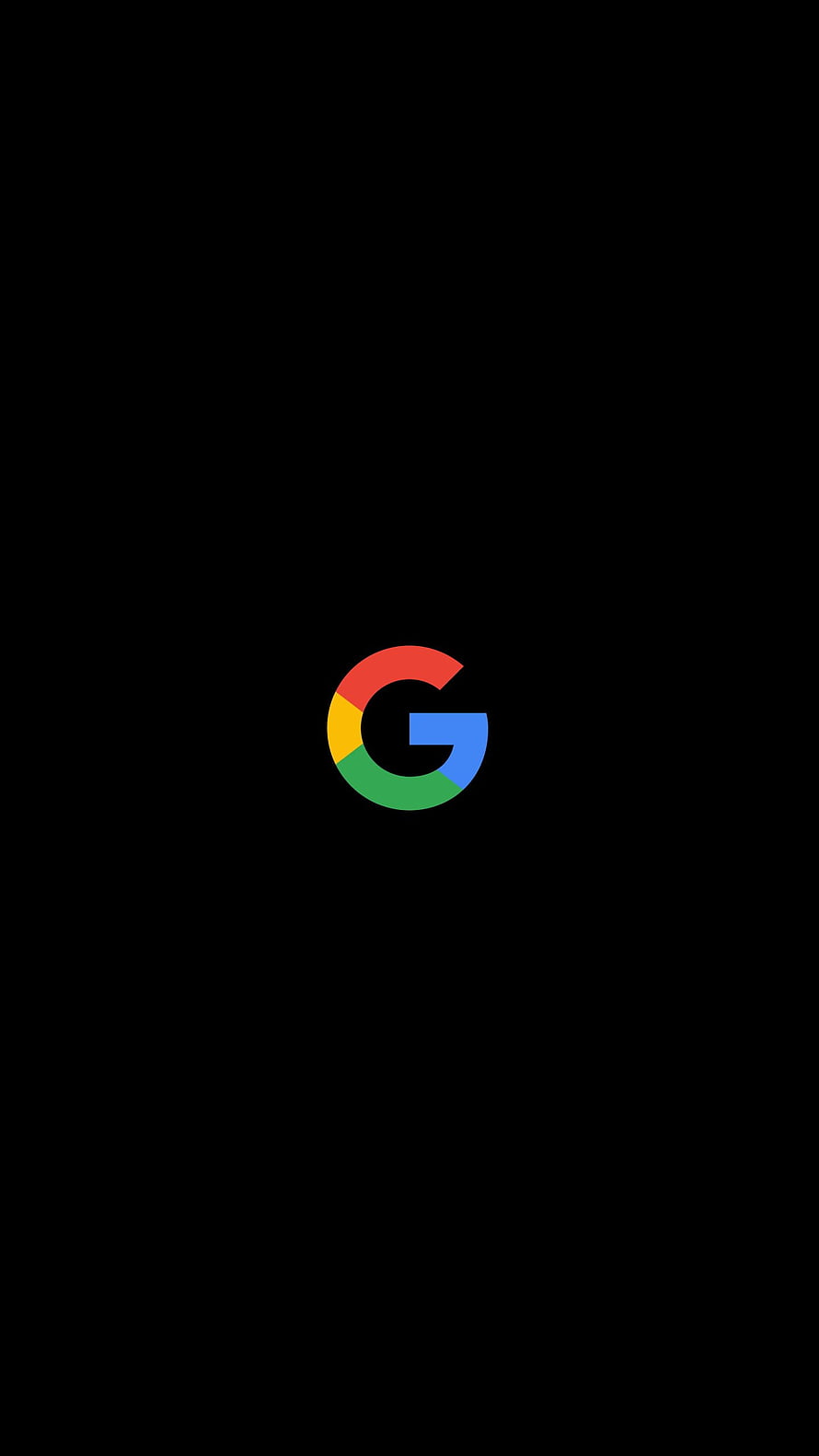 Minimalist Google Logo on Black Background for OLED Displays HD phone wallpaper