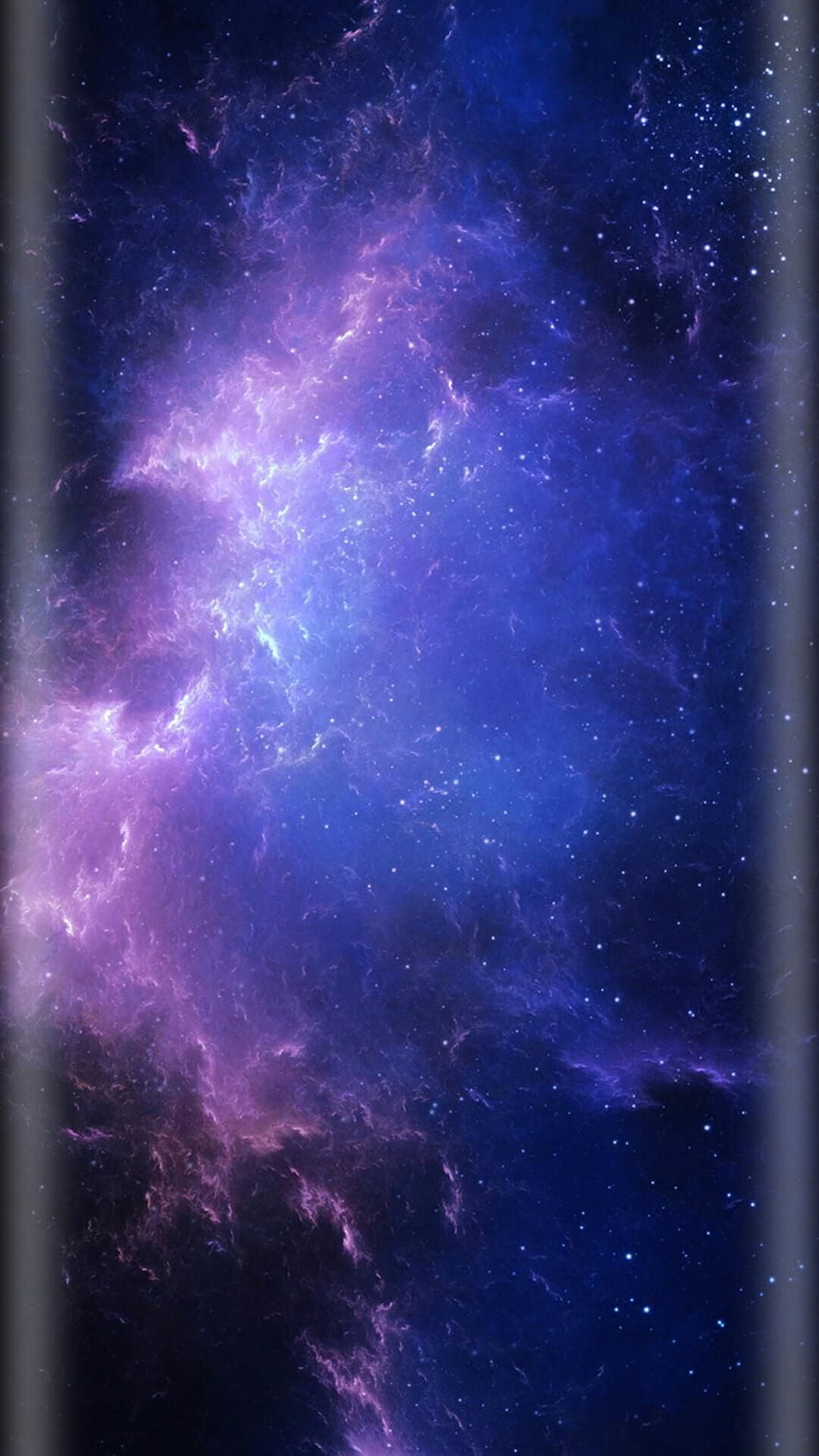 Vibrant Purple and Blue Cosmic Nebula with Starry Deep Space Background HD phone wallpaper