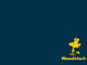Woodstock the Yellow Bird Character on Dark Blue Background HD wallpaper