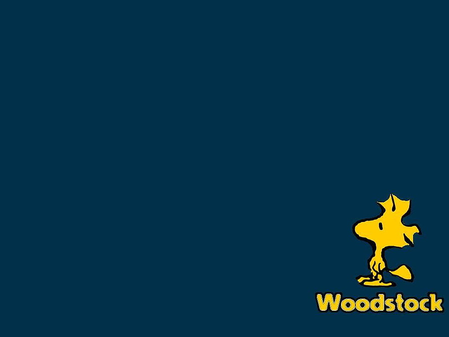Woodstock the Yellow Bird Character on Dark Blue Background HD wallpaper