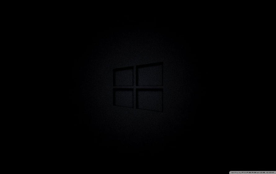 Windows 10 Ultra Black Minimalist Dark Desktop Background HD wallpaper