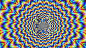 Hypnotic Kaleidoscope Pattern With Radiating Rainbow Colors And Spiral Center HD wallpaper