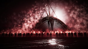Attack on Titan Rumbling Scene with Colossal Titan and Armored Titans HD wallpaper