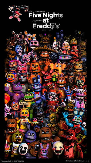 Five Nights at Freddy's Complete Character Collection Poster HD phone wallpaper