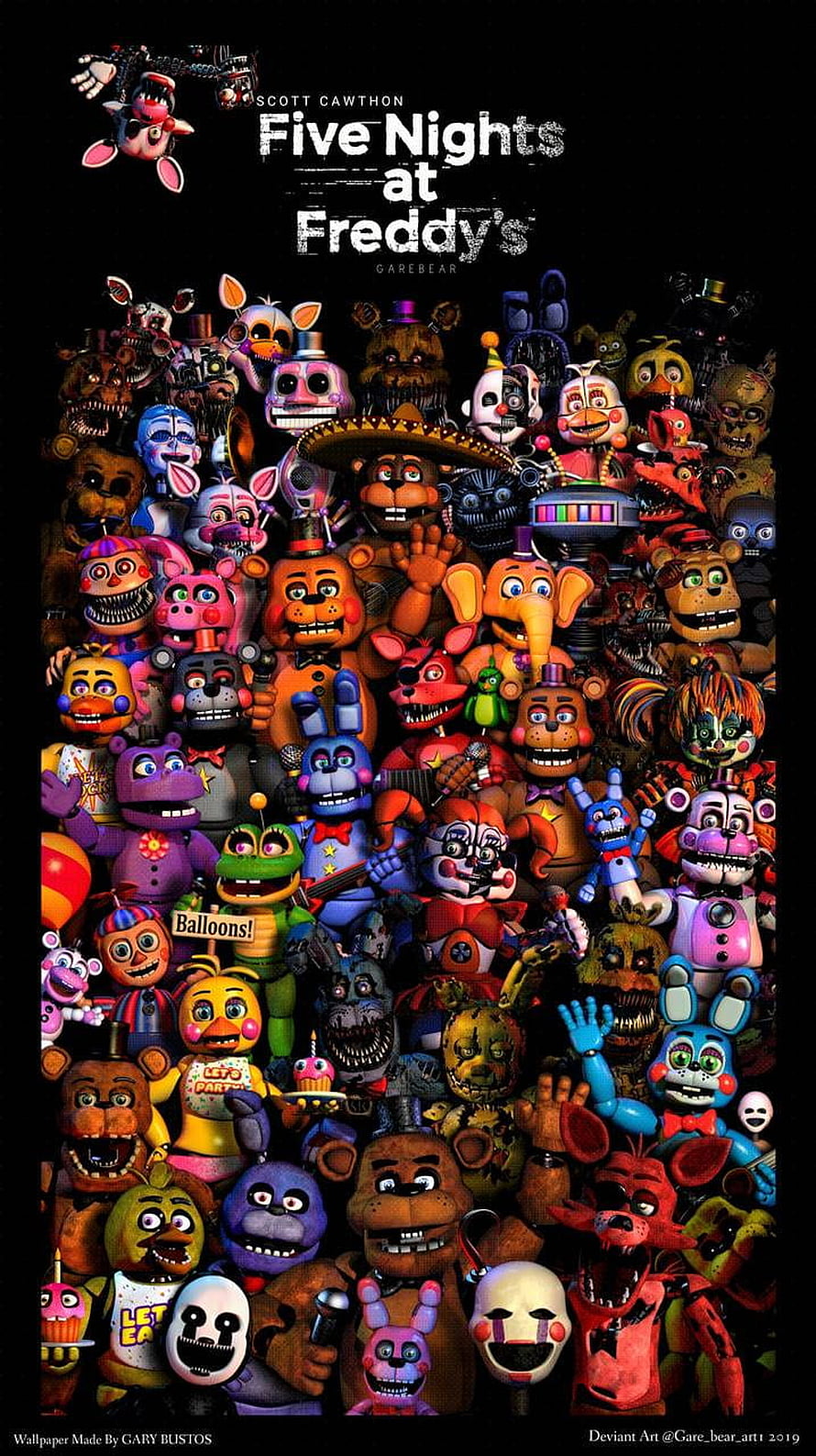 Five Nights at Freddy's Complete Character Collection Poster HD phone wallpaper