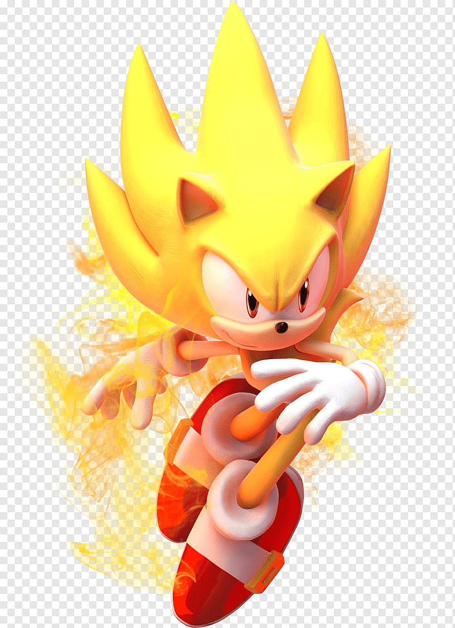 Super Sonic in Dynamic Running Pose with Golden Energy Aura and Red Sneakers HD phone wallpaper