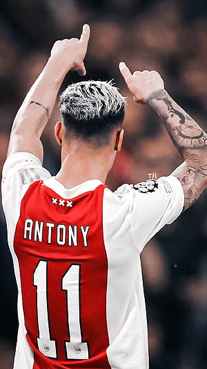 Antony Ajax Number 11 Jersey Celebration Pose Football Player Wallpaper HD phone wallpaper