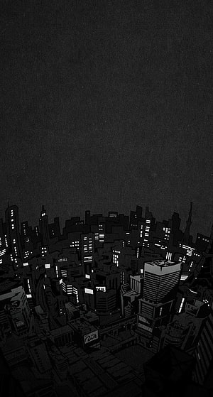 Persona 5 Minimalist Dark Cityscape Phone Wallpaper HD phone wallpaper