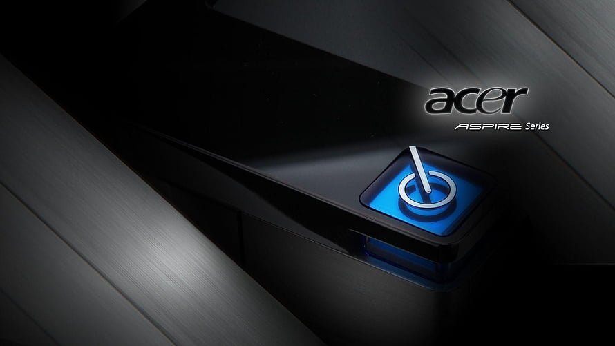 Acer Aspire Series Desktop Tower with Glowing Blue Power Button HD wallpaper