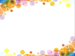 Colorful Abstract Circle Border Frame on White Background HD wallpaper