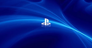 PlayStation PS3 Blue Light Streaks Minimalist Logo Wallpaper HD wallpaper