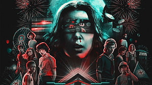 Stranger Things Season 4 Poster Featuring Eleven and Hawkins High Cast HD wallpaper