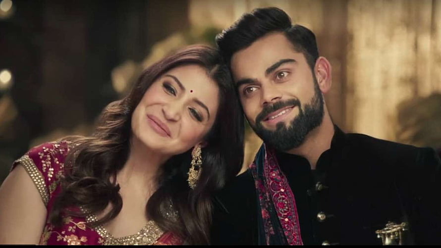Virat Kohli and Anushka Sharma in Traditional Indian Attire HD wallpaper