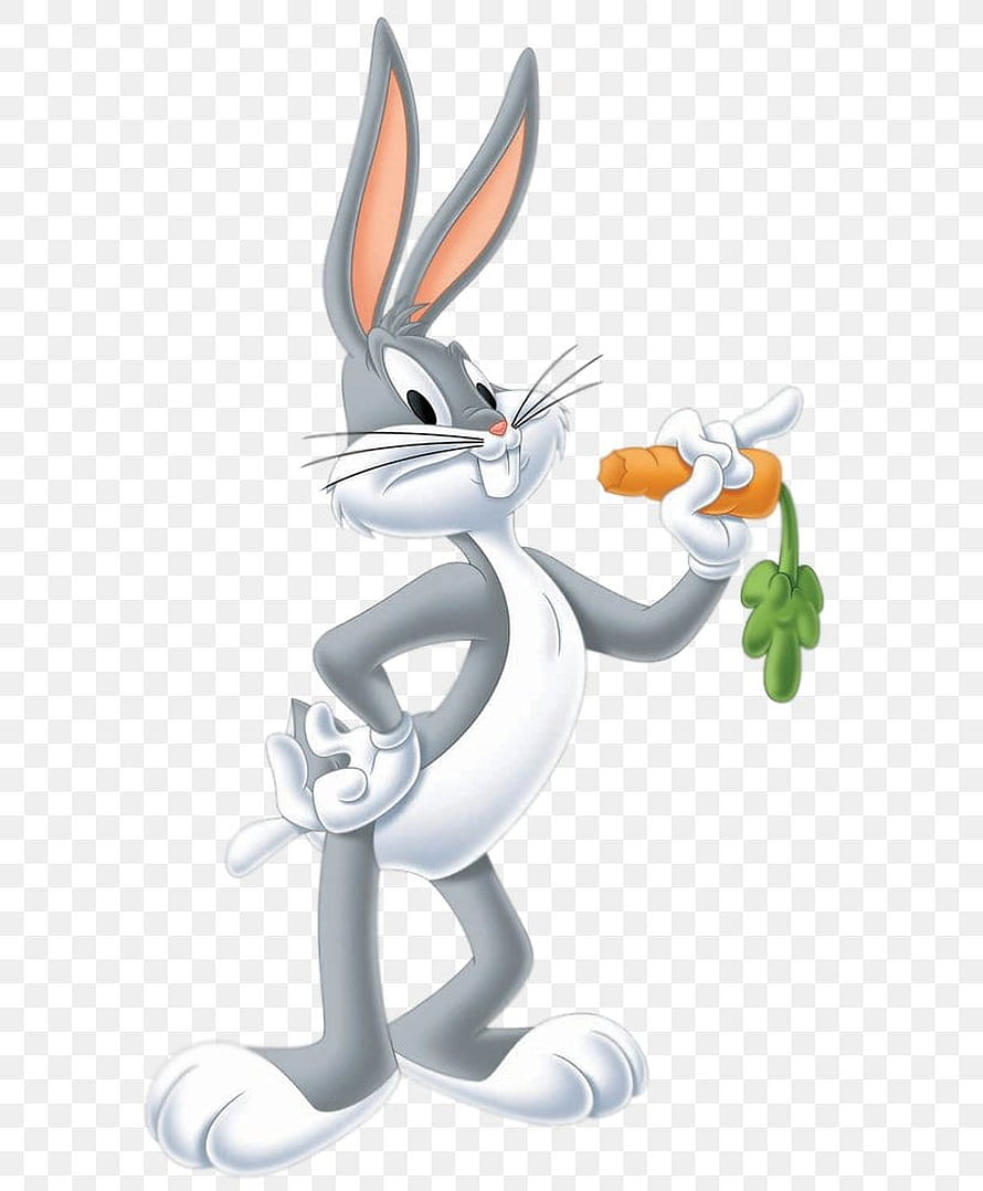 Bugs Bunny Cartoon Character Eating a Carrot on Transparent Background HD phone wallpaper