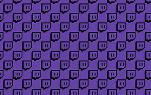 Twitch Logo Pattern Wallpaper in Purple and Black HD wallpaper