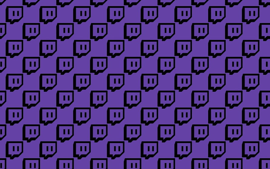 Twitch Logo Pattern Wallpaper in Purple and Black HD wallpaper