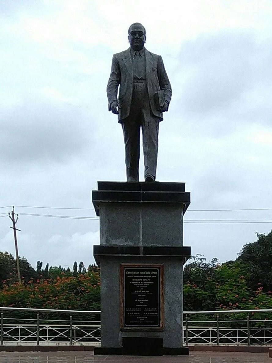 Dr. B. R. Ambedkar Bronze Statue on Monumental Pedestal HD phone wallpaper
