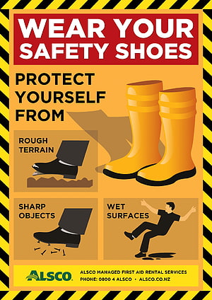 Wear Your Safety Shoes Workplace Hazard Prevention Poster HD phone wallpaper