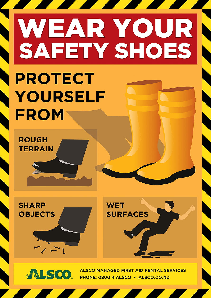 Wear Your Safety Shoes Workplace Hazard Prevention Poster HD phone wallpaper