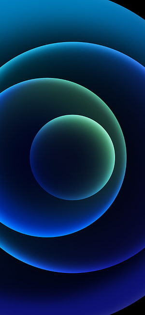 Concentric Blue and Teal Gradient Circles Abstract Minimalist Wallpaper HD phone wallpaper