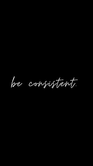 Minimalist Black Background with White Cursive Motivational Quote HD phone wallpaper
