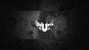 ASUS TUF Gaming Logo on Dark Grunge Textured Background HD wallpaper