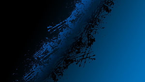 Dark Blue Grunge Texture with Diagonal Brush Strokes and Ink Splatter HD wallpaper