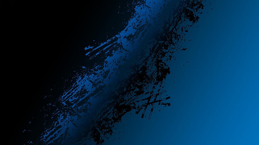 Dark Blue Grunge Texture with Diagonal Brush Strokes and Ink Splatter HD wallpaper