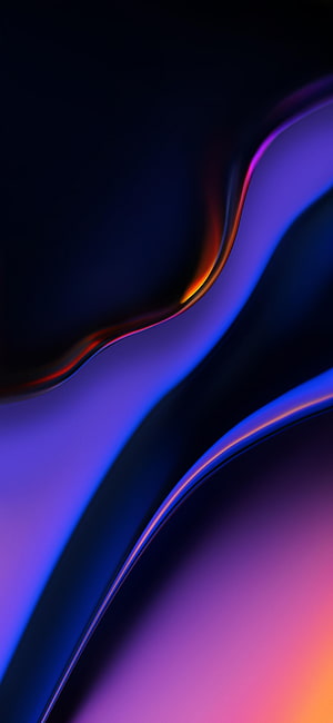 OnePlus 6T Abstract Gradient Wallpaper with Flowing Neon Curves HD phone wallpaper