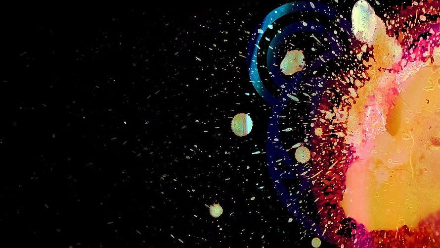 Radiohead In Rainbows Album Artwork Abstract Ink and Colorful Splatter Design HD wallpaper