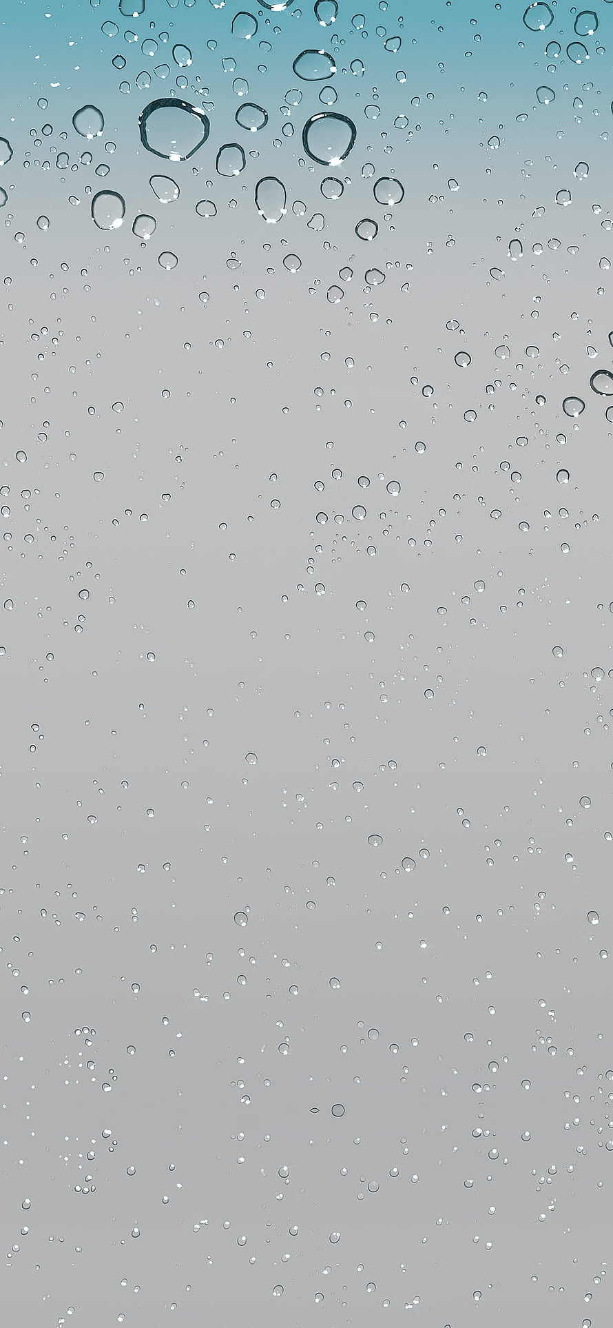 Raindrops on a Glass Window Against a Soft Grey Sky HD phone wallpaper